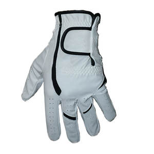 Guantes de golf transpirables con protección UV personalizados Super September, equipo deportivo OEM de piel de oveja Cabretta de alta calidad para uso manual - Product Image 1