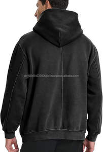 Sudadera con Capucha Extra Grande Vintage para Hombre, Sudadera de Felpa Gruesa 100% Algodón, Sudadera con Capucha Bordada para Hombre - Product Image 4