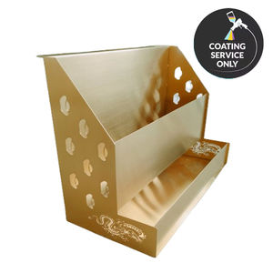 Soporte de Metal decorativo, revestimiento de oro de titanio PVD, espray de lujo, duradero, antideslustre para un elegante diseño personalizado, accesorio para el hogar - Product Image 1