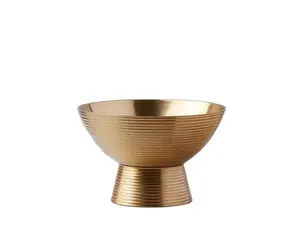 金色金属面团碗高品质畅销餐桌顶级豪华优质碗家居装饰