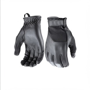 Guantes tácticos ligeros de cuero negro con capacidades de pantalla táctil Montar al aire libre Productos de seguridad de invierno - Product Image 2