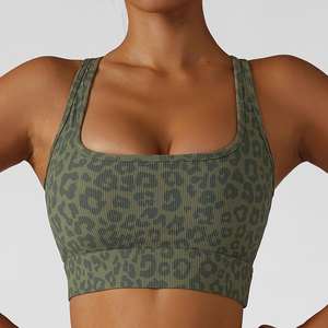 Ensemble de vêtements de yoga et de fitness pour femmes, impression personnalisée, ensemble de sport côtelé 2 pièces, vêtements de sport actifs, ensembles de leggings de yoga - Product Image 5