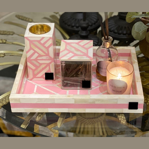Excelente nueva colección Bakhoor Burner Oud Beautiful Mother Pearl Inlay Tray Caja acrílica Incrustaciones de hueso de fresa para uso religioso - Product Image 2