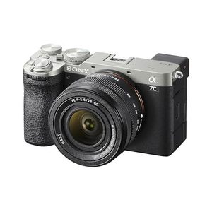 Silver Full-Frame Mirrorless Digital Video <b>Camera</b> with Compact Standard Zoom Lens Affordable HD Recording and Capture Features - Product Image 5