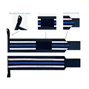 Enveloppe élastique personnalisable de soutien de poignet de gymnastique Heavy Duty Cross Lifting Straps Compression Hand Wraps pour l'haltérophilie été - Product Image 2