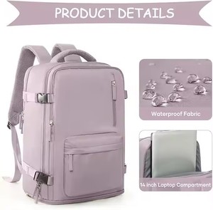 Groot Intern Frame Polyester Reisrugzak-Handbagage Vlucht Goedgekeurd Laptop Werk Zakelijke Rugzak Ritssluiting 36-55l Capaciteit Voor - Product Image 4