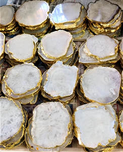 Posavasos de ágata hechos a mano exclusivos Premium directos de fábrica india, posavasos de piedra Natural para decoración del hogar, precio bajo Love - Product Image 2