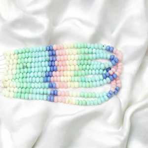 Inde Fabriqué Vibrant Multicolore Opale Rondelle Forme Lâche Pierres Précieuses Bijoux 7mm 10mm Perles De Pierre pour Colliers Bracelets - Product Image 2