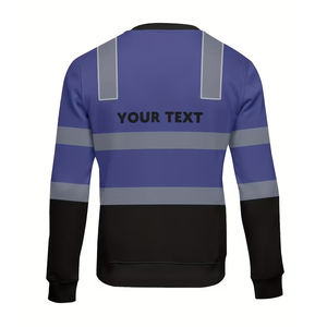 Sudaderas de Seguridad Reflectantes de Alta Visibilidad para Invierno, Sudadera Personalizada de Manga Larga con Forro Polar - Product Image 2