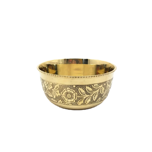 Tazón Pequeño Vintage de Latón de Alta Calidad con Grabado y Acabado Pulido para el Hogar, Restaurante y Cocina de Hotel, Tazón Árabe de Metal - Product Image 1