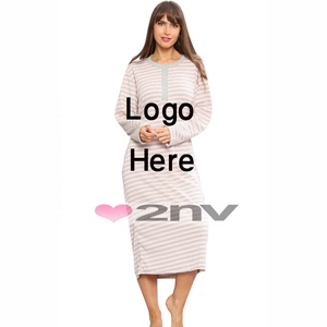 Camisones azules para mujer con logotipo personalizable de alta calidad para verano, exportación directa desde Bangladesh - Product Image 3