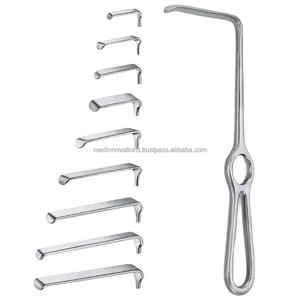 Retractor de heridas manual de 21 cm de acero inoxidable con base de instrumentos quirúrgicos con punta roma Langenbeck Kocher para retracción de heridas - Product Image 2
