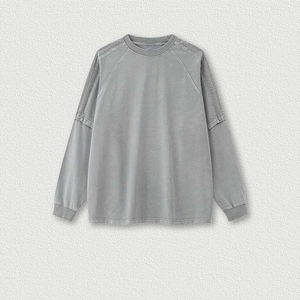 High Quality OEM Design Custom Washed <b>Sweatshirts</b> Acid Wash Oversized Hoodies <b>Vintage</b> Men's <b>Sweatshirts</b> Basics Custom Material - Product Image 2