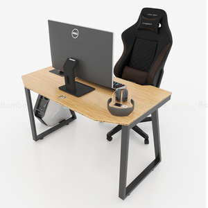 GBamboo GB38013 Trapez II Leg Gaming <b>Desk</b> 70x120cm Wooden and Plastic Material Extendable MDF and Melamine Surface - Product Image 3