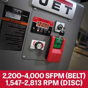 Machine à poncer à bande et à disque de 6 po x 48 po, 2 CV, 230 V, monophasée, pour finition de surface - Product Image 6