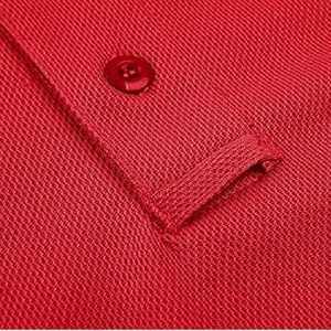 Polo rouge audacieux et élégant, conçu pour un look décontracté, confiant et accrocheur au quotidien, fabriqué en tissu doux. - Product Image 4