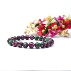 Semi-Precious Stone Crafts Natural Ruby Zoisite <b>Bracelet</b> for Jewelry and <b>Healing</b> Aura - Product Image 1