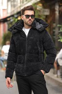 Abrigo Largo con Capucha para Hombre, de Alta Calidad, Tipo Poncho, Acolchado, Impermeable, para Invierno, Ropa Exterior Casual para Clima Frío - Product Image 2