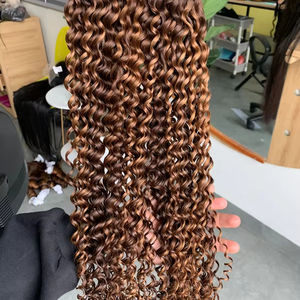 Venta al por mayor Deep Curly Remy Extensiones de cabello humano Extensiones de cabello ondulado natural Extensiones de cabello rizado - Product Image 1