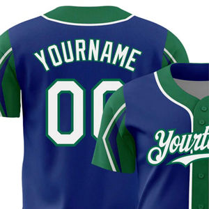 Camisas de béisbol de poliéster Ropa deportiva de equipo personalizada al por mayor Uniformes sublimados transpirables ligeros de secado rápido - Product Image 5