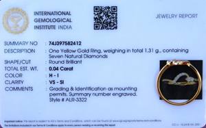 IGI certificado 18K oro sólido anillo de diamante natural siete piedra propuesta joyería - Product Image 3