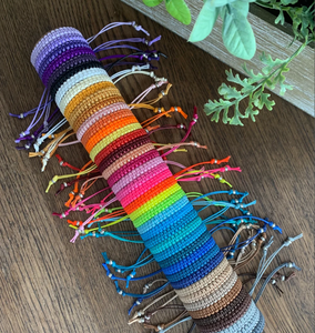Bracelet de surf tissé, noeud carré, plus de 50 couleurs colorées-chaîne-tendance-* PERSONNALISABLE * - Product Image 2