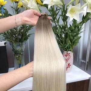 Vietnam Usine En Gros Double Dessiné Cuticule Aligné Vierge Cheveux Bande Dans Les Extensions De Cheveux Humains Ombre Couleur - Product Image 2