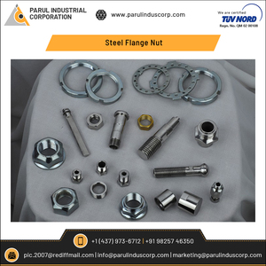 Indian Manufacturer's Durable Steel Spindle Flange Nut Sturdy Hardware <b>Fastener</b> with Polished/Zinc Plated Finish - Product Image 2