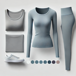 Ensemble de yoga trois pièces de haute qualité pour femmes vêtements de fitness à séchage rapide Leggings croisés à manches longues taille plus taille-XL pour - Product Image 1