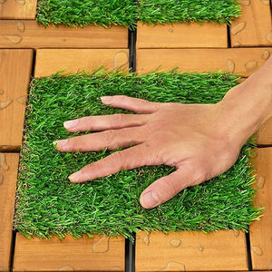 Azulejo de suelo de decoración interior/exterior antideslizante para interior/exterior, mezcla de madera de Acacia pulida, azulejo de hierba, balcón, habitación, decoración de suelo, calor Natural - Product Image 6