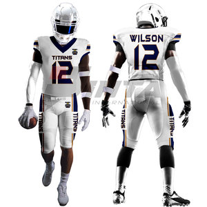 Uniforme de Fútbol Americano Personalizado por Sublimación para Adultos, Manga Corta, Transpirable y de Secado Rápido, Pantalones Acolchados de Alta Calidad - Product Image 2