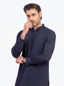 Salwar Kameez pakistaní para hombre, estilo casual elegante, ropa islámica tradicional, corte regular para oficina, uso diario y Eid. - Product Image 2
