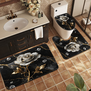 Custom Printed Bath <b>Mat</b> <b>Bathroom</b> Rug <b>Set</b> for <b>Bathroom</b> Non-Slip Shower Curtain Bath <b>Mat</b> - Product Image 4
