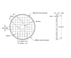 Engrenage à montage sur moyeu en aluminium série 4302, MOD 0.8 (alésage 14 mm, 108 dents) pour robot STEM REV WCP FTC FRC - Product Image 2