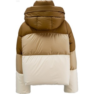 Women's Short Bubble Coat Winter Crop Warm Long Sleeve Fashion Cropped Puffer <b>Jacket</b> with Hood - Product Image 6