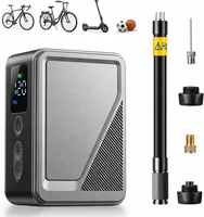 Portable Electric Bike Tire Pump ABS Material 120PSI Fast Inflate Digital Display Battery Detachable for Road/Mountain/E-Bikes