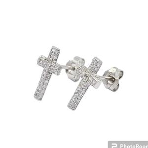 Custom Made Hot Selling High Quality 925 Sterling <b>Silver</b> Rhodium Plated Classic <b>Crown</b> Stud Earrings Zircon for Women's - Product Image 3