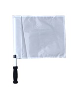 Drapeau d'arbitre de Football de football en gros de haute qualité avec poignée en plastique Polyester sérigraphié multicolore