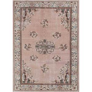 Alfombra de Lana Anudada a Mano Vintage Pae-1415, Grande, con Diseño Floral Rojo y Naranja, para Sala de Estar, Pasillo, Forma Rectangular, para Adolescentes - Product Image 1