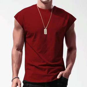 Camiseta sin mangas de verano para hombre, chaleco de punto de Color sólido holgado informal, camiseta transpirable sostenible para hombre - Product Image 4