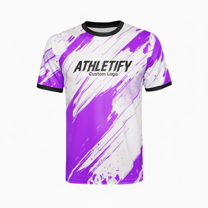 Maillot de football personnalisé avec logo d'équipe et numéros, coupe confortable pour l'entraînement au football et les matchs compétitifs. - Product Image 1