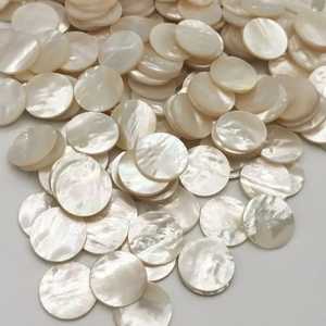 แผ่นกลมลายเปลือกหอยมุกสีขาวขนาด15*2มม. สำหรับตกแต่งบ้าน - Product Image 4