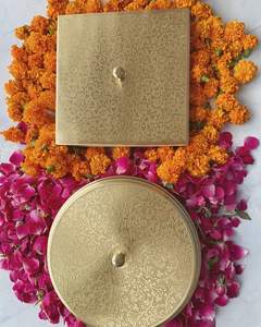 Boîte à épices en laiton décorative pour la cuisine, ajoutant une beauté culturelle et un rangement fonctionnel - Product Image 1