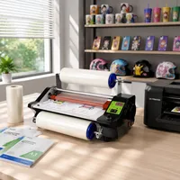 Nouvelle machine à plastifier automatique A3 à froid et à chaud pour imprimante UV DTF, machine à plastifier les films AB pour l'impression d'étiquettes en cristal