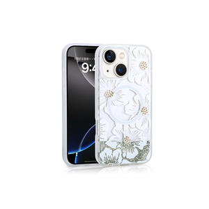Funda Protectora para Teléfono Celular Netzy Mossa Series para iPhone 14, con Purpurina Líquida Brillante, Transparente, de Silicona Suave - Product Image 2