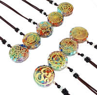 Orgonite Pendentif Collier Metatron Cube Résine Pendentif Cosmique Guérison Cristal Géométrie Sacrée Chakra Collier Méditation Bijoux