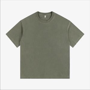 Camiseta extragrande Unisex personalizada 100% algodón transpirable aspecto lavado estilo envejecido sólido Primavera/Verano Casual tejido Unisex - Product Image 5