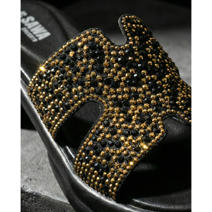 รองเท้าสไลด์แบบแพลตฟอร์มประดับคริสตัลรุ่น 456 BK - Product Image 2