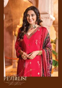 Traje Salwar de mujer con bordado de seda Chinon de alta calidad de último diseñador para fiesta Festival por FABZONE - Product Image 5