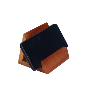 Fashionable Mobile Holder With <b>Cake</b> Stand Natural Bamboo Wood Sound Amplifier Wholesale High Quality Holder - Product Image 2